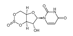 1-(3,5-O-sulfinyl-β-D-xylofuranosyl)uracil结构式