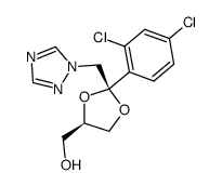 cis-2-(2,4-dichlorophenyl)-2-(1H-1,2,4-triazol-1-ylmethyl)-1,3-dioxolane-4-methanol structure
