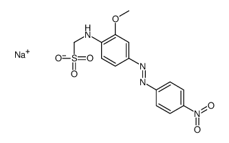 sodium [[2-methoxy-4-[(4-nitrophenyl)azo]phenyl]amino]methanesulphonate结构式