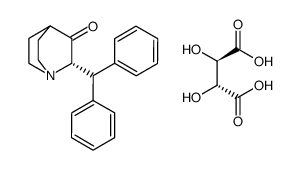 (2S)-benzhydryl-3-quinuclidinone L-tartaric acid salt结构式
