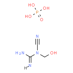 N-cyano-N-(hydroxymethyl)guanidinium phosphate Structure