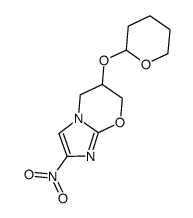 2-nitro-6-(tetrahydro-2H-pyran-2-yloxy)-6,7-dihydro-5H-imidazo[2,1-b][1,3]oxazine结构式