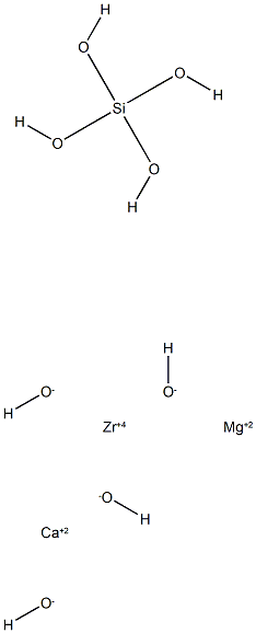 氢氧化钙与氢氧化镁和原硅酸单锆盐的反应产物结构式