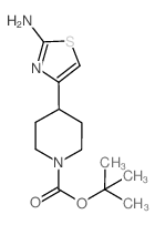 4-(2-氨基-1,3-噻唑-4-基)哌啶-1-羧酸叔丁酯结构式