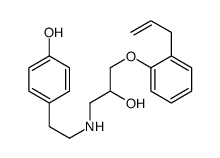 4-hydroxyphenethylamino-3-(2-allyl)phenoxypropan-2-ol结构式