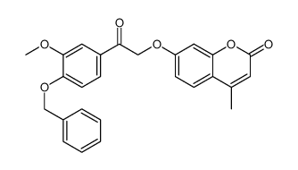 7-(2-(4-(benzyloxy)-3-methoxyphenyl)-2-oxoethoxy)-4-methyl-2H-chromen-2-one结构式