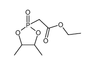 2-[(ethoxycarbonyl)methyl]-2-oxo-4,5-dimethyl-1,3,2-dioxaphospholane结构式