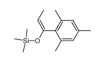 (E)-1-(2,4,6-trimethylphenyl)-1-<(trimethylsilyl)oxy>-1-propene结构式