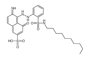6-氨基-5-[[2-[(癸氨基)磺酰基]苯基]偶氮]-4-羟基-2-萘磺酸结构式