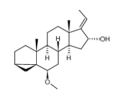 (17E)-6β-methoxy-3α,5-cyclo-5α-pregn-17(20)-en-16α-ol结构式