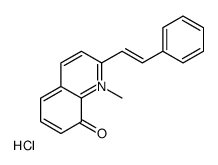 1-methyl-2-[(E)-2-phenylethenyl]quinolin-1-ium-8-ol,chloride结构式