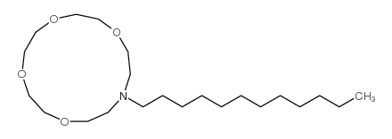 13-dodecyl-1,4,7,10-tetraoxa-13-azacyclopentadecane结构式