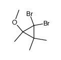 1,1-dibromo-2-methoxy-2,3,3-trimethylcyclopropane结构式