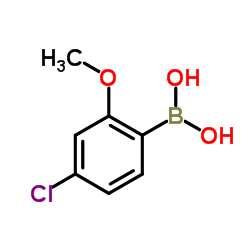 4-氯-2-甲氧基苯硼酸结构式