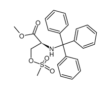 methylO-(methylsulfonyl)-N-trityl-L-serinate Structure