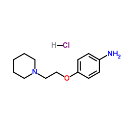4-[2-(1-Piperidinyl)ethoxy]aniline hydrochloride (1:1) Structure