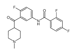 2,4-Difluoro-N-[4-fluoro-3-(1-methyl-piperidine-4-carbonyl)-phenyl]-benzamide结构式