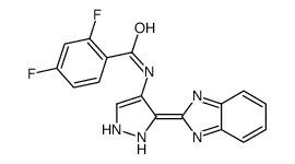 N-[3-(benzimidazol-2-ylidene)-1,2-dihydropyrazol-4-yl]-2,4-difluorobenzamide Structure