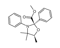 methyl (2R,5S)-4,4,5-trimethyl-2,3-diphenyloxazolidine-2-carboxylate结构式