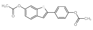[4-(6-acetyloxy-1-benzothiophen-2-yl)phenyl] acetate Structure