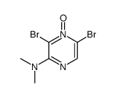 2,6-dibromo-3-(dimethylamino)pyrazine 1-oxide结构式
