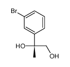 (2R)-2-(3-bromophenyl)propane-1,2-diol结构式