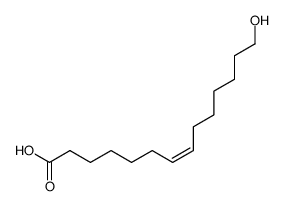 14-hydroxy-(Z)-7-tetradecenoic acid结构式