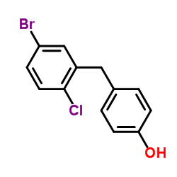 4-(5-Bromo-2-chlorobenzyl)phenol Structure
