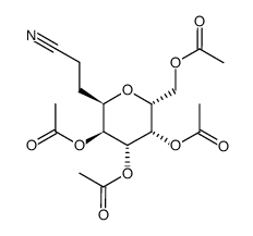 3-(2,3,4,6-tetra-O-acetyl-α-D-galactopyranosyl)propionitrile结构式