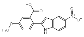 5-methoxy-2-(5-nitro-1h-indol-2-yl)benzoic acid结构式