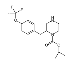 2-[[4-(三氟甲氧基)苯基]甲基]-1-哌嗪羧酸-1,1-二甲基乙酯结构式
