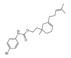 (4-Bromo-phenyl)-carbamic acid 2-[1-methyl-3-(4-methyl-pent-3-enyl)-cyclohex-3-enyl]-ethyl ester Structure
