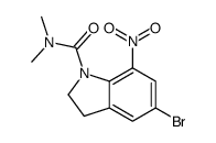 5-bromo-N,N-dimethyl-7-nitro-2,3-dihydroindole-1-carboxamide结构式