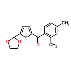 (2,4-Dimethylphenyl)[5-(1,3-dioxolan-2-yl)-2-thienyl]methanone结构式