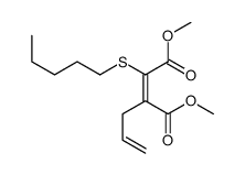 dimethyl 2-pentylsulfanyl-3-prop-2-enylbut-2-enedioate结构式