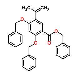 Benzyl 2,4-bis(benzyloxy)-5-isopropenylbenzoate结构式