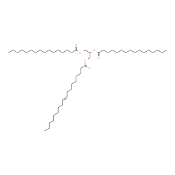 1,2-Dipalmitoyl-3-Elaidoyl-rac-glycerol Structure