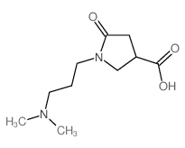 1-(3-二甲基氨基-丙基)-5-氧代-吡咯烷-3-羧酸结构式