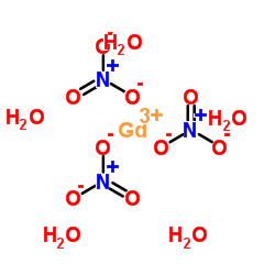 Gadolinium nitrate hydrate (1:3:5) structure