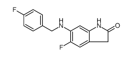 2H-Indol-2-one, 5-fluoro-6-[[(4-fluorophenyl)methyl]amino]-1,3-dihydro结构式