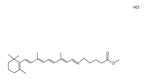 methyl N-retinylidene-δ-aminovalerate hydrochloride Structure