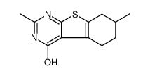 2,7-dimethyl-5,6,7,8-tetrahydro-3H-[1]benzothiolo[2,3-d]pyrimidin-4-one Structure