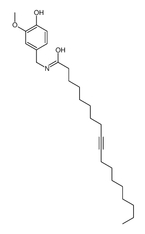 N-[(4-hydroxy-3-methoxyphenyl)methyl]octadec-9-ynamide结构式