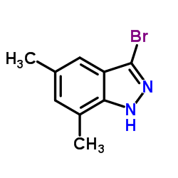 3-Bromo-5,7-dimethyl-1H-indazole Structure