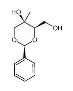 1,3-O-benzylidene-2-C-methylthreitol Structure