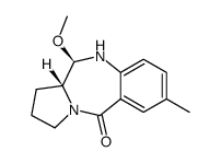 (11R,11aR)-11-Methoxy-7-methyl-1,2,3,10,11,11a-hexahydro-benzo[e]pyrrolo[1,2-a][1,4]diazepin-5-one结构式
