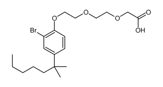 2-[2-[2-[2-bromo-4-(2-methylheptan-2-yl)phenoxy]ethoxy]ethoxy]acetic acid Structure