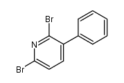 2,6-dibromo-3-phenylpyridine结构式