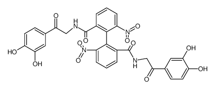 R,S-2,2'-dinitrobiphenyl-6,6'-dicarbonsaeure-di-N,N'-1-(3,4-dihydroxyphenyl)-1-oxo-2-amido-ethan结构式