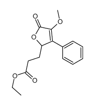 2-Furanpropanoic acid, 2,5-dihydro-4-methoxy-5-oxo-3-phenyl-, ethyl es ter Structure